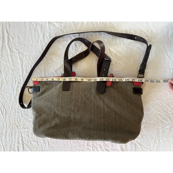 Liebeskind Berline Wool Gray Woven Large Handbag Purse Shoulderbag Leather - Picture 7 of 15